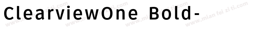 ClearviewOne Bold字体转换